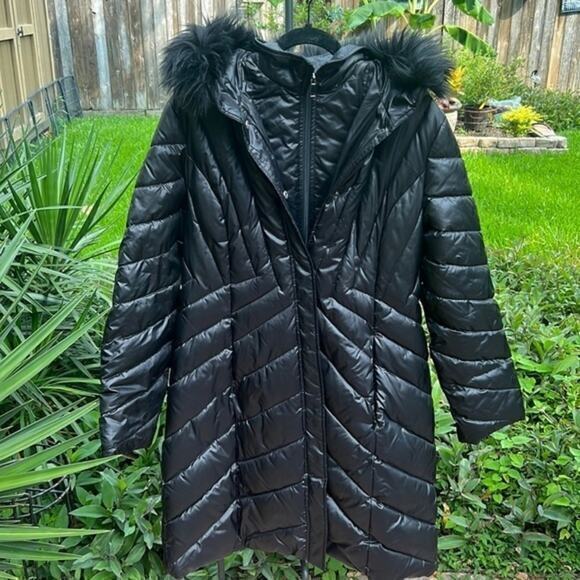 ▶️ Preston & York ◀️ Faux Fur Hooded Puffer Winter Coat